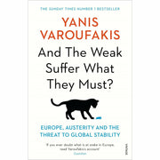 Vintage paperback collection of Yanis Varoufakis' books: And The Weak Suffer What They Must?, Adults In The Room, Talking To My Daughter.