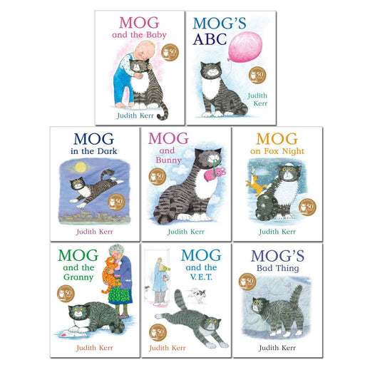 Mog The Cat Books Series 8 Books Collection Set By Judith Kerr (Mog and The Baby, Mog's ABC, Mog in the Dark, Mog and Bunny) - The Book Bundle
