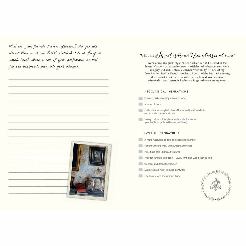 Hardcover Annie Sloan Chalk Paint Workbook by CICO Books showing paint mixing techniques and practical tips within the book.