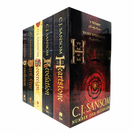 C.J. Sansom The Shardlake Series 5 Books Collection Set - Heartstone, Revelation, Sovereign, Dark Fire, Dissolution - The Book Bundle