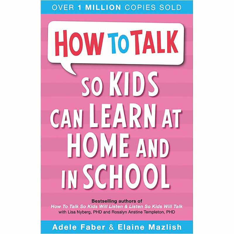 Five paperback books from the "How To Talk So Kids Will Listen & Listen So Kids Will Talk" collection by Adele Faber and Elaine Mazlish.
