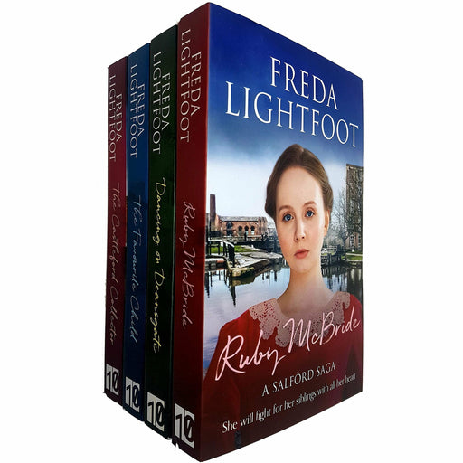 Freda Lightfoot Salford Saga 4 Books Collection Set (Ruby McBride, Dancing on Deansgate, The Favourite Child, The Castlefield Collector) - The Book Bundle