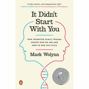 Set of three paperback non-fiction books including It Didn't Start with You, The Body Keeps the Score, and The Science of Getting Rich.