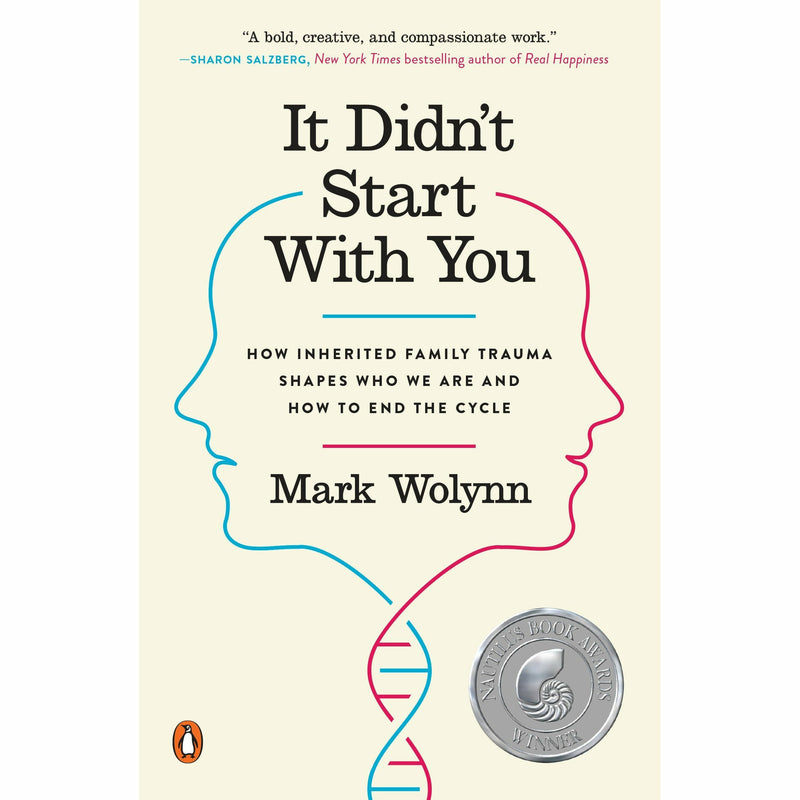 Set of three paperback non-fiction books including It Didn't Start with You, The Body Keeps the Score, and The Science of Getting Rich.