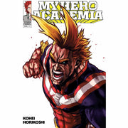My Hero Academia 10-book collection set by Kohei Horikoshi, featuring paperback manga volumes with colorful cover art.