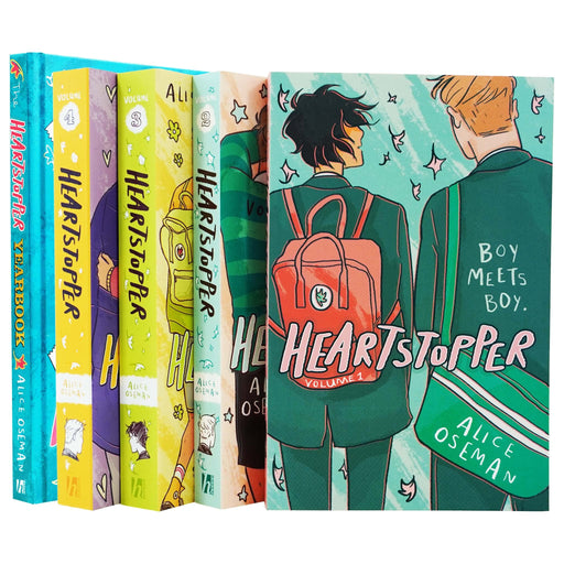 Heartstopper Series Volume 1-4 & Heartstopper Yearbook (Hardback) 5 Books Collection Set By Alice Oseman - The Book Bundle