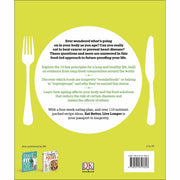 Paperback book cover for "Eat Better, Live Longer" by Sarah Brewer & Juliette Kellow, focusing on health and nutrition tips.