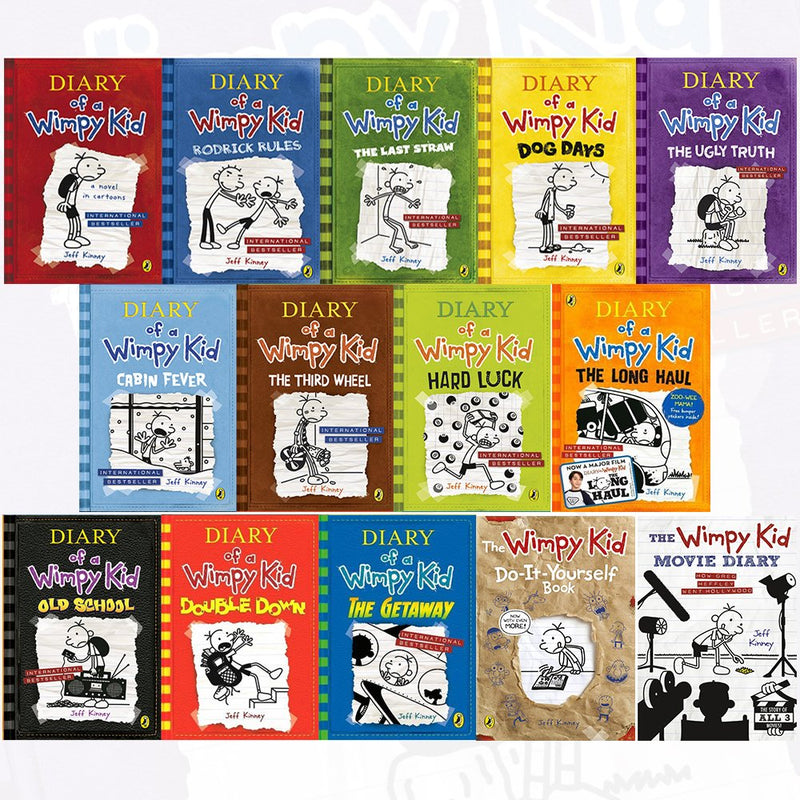 Diary of a Wimpy Kid 14 Books Collection Set by Jeff Kinney - The Book Bundle