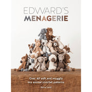 Illustration of various soft, snuggly crochet animal toys from Edward's Menagerie by Kerry Lord, showcasing adorable handmade designs.