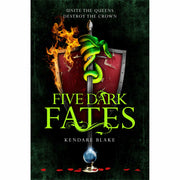 Five paperback books from the Three Dark Crowns series by Kendare Blake, featuring dark fantasy covers, in a collection set.