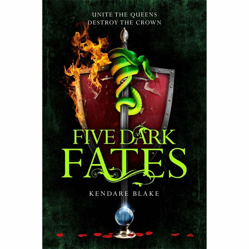 Five paperback books from the Three Dark Crowns series by Kendare Blake, featuring dark fantasy covers, in a collection set.