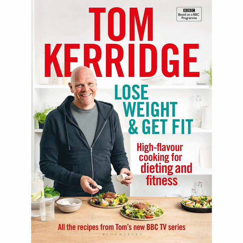 Two hardcover books from Tom Kerridge's Dopamine Diet and weight loss collection, featuring colorful covers and titles.