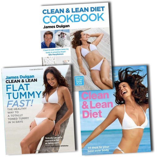 Clean & Lean Diet 3 Cookbook Collection James Duigan Set (The Clean & Lean Cookbook, Clean & Lean Flat Tummy Fast!, The Clean & Lean Diet) - The Book Bundle