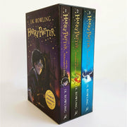 Harry Potter 3-book collection box set by J.K. Rowling featuring paperback editions from Bloomsbury Children's Books.