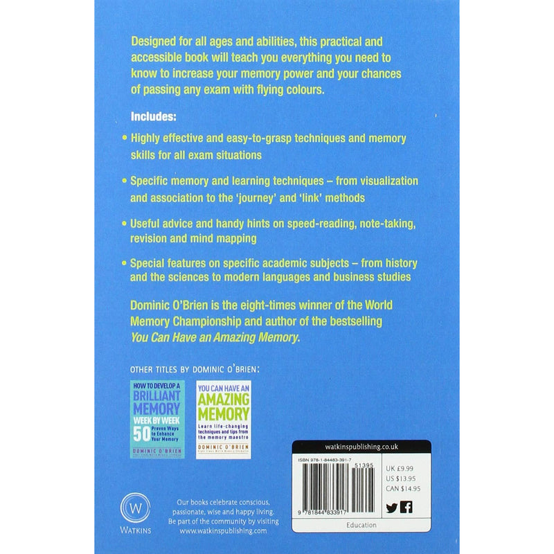 Cover of "How To Pass Exams" by Dominic O'Brien, a paperback book on effective revision strategies and memorization techniques.