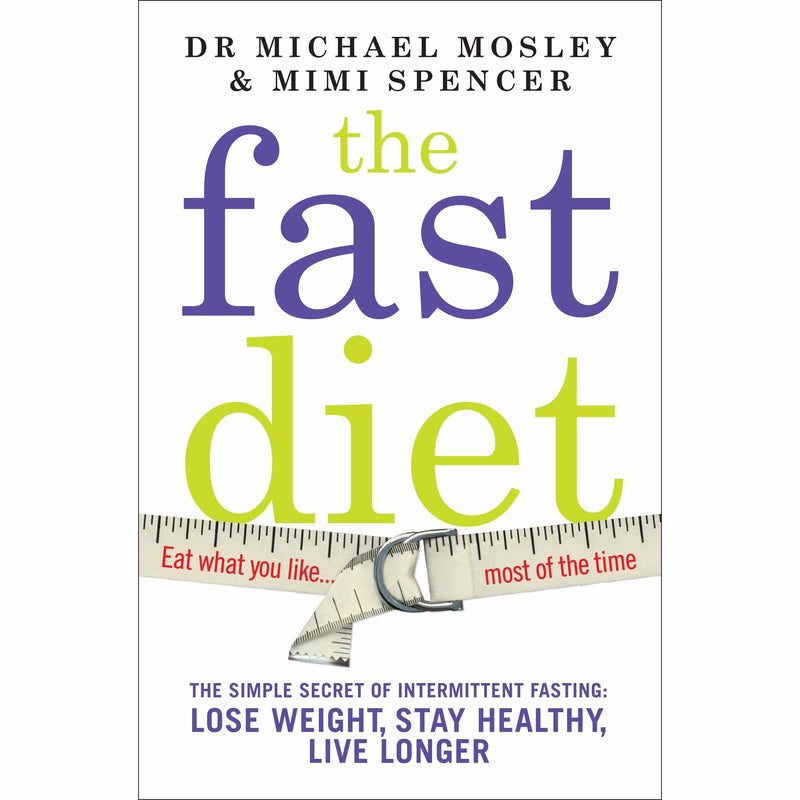 Paperback of The Fast Diet by Dr. Michael Mosley, a non-fiction book on intermittent fasting and healthy living.