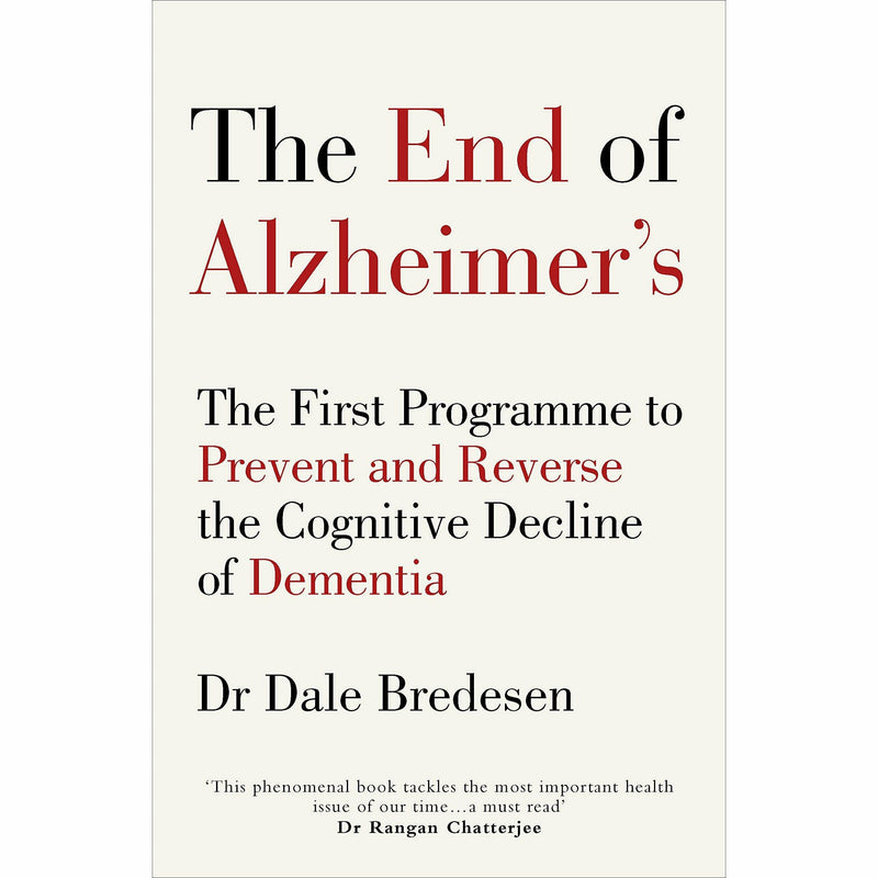 Three paperback books from Dr. Dale Bredesen’s Alzheimer's collection, titled The End of Alzheimers and The Alzheimer's Solution.