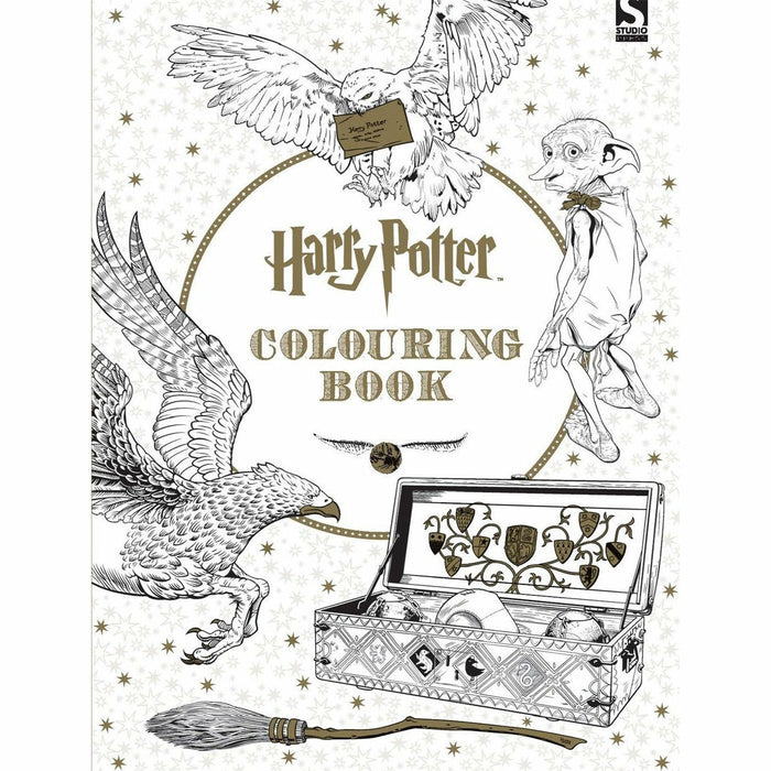 Harry Potter Colouring Book 1-4 Books Collection Set (Magical Creatures, Magical Places and Characters, Magical Artefacts) - The Book Bundle