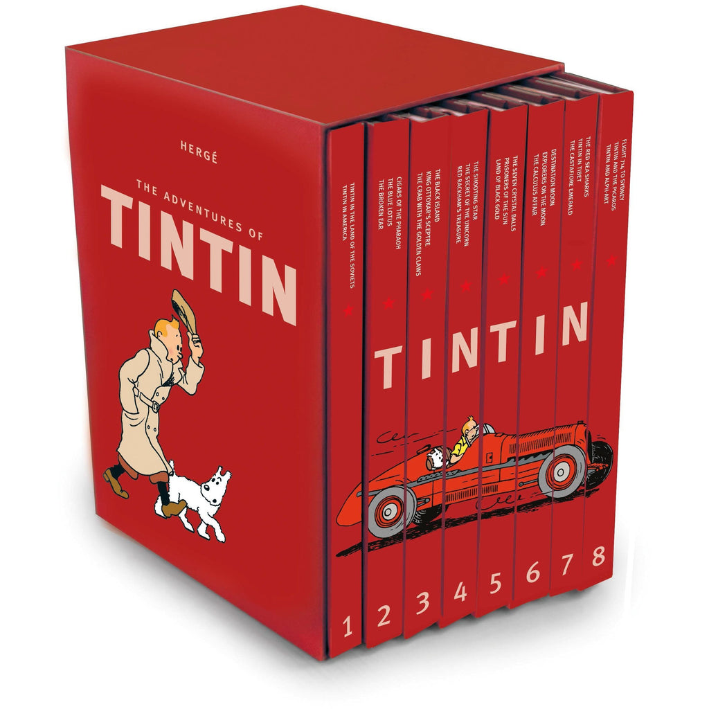 The Adventures Of Tintin 8 Box Set Hergé Hardcover Collection
