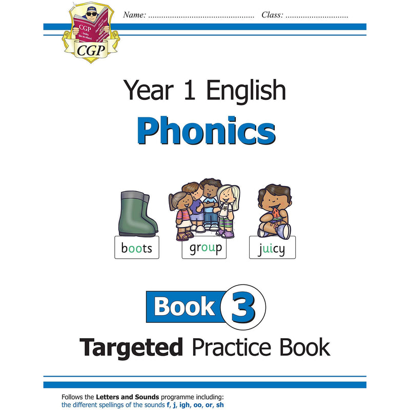 KS1 English Targeted Practice Book Phonics Year 1 Book 1-3 Collection 3 Books Set - The Book Bundle