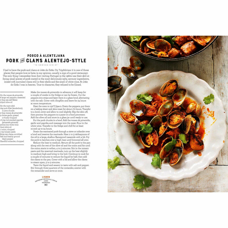Hardcover of Rick Stein's Long Weekends featuring over 100 European city weekend recipes, by Rick Stein, published by BBC Books.