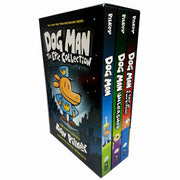 Dog Man 3 Books collection set by Dav Pilkey, hardcover fiction series from Scholastic featuring colorful comic-style covers.