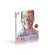 Illustrated cover of The Concise Human Body Book by DK, showing human anatomy diagrams and colorful educational illustrations.
