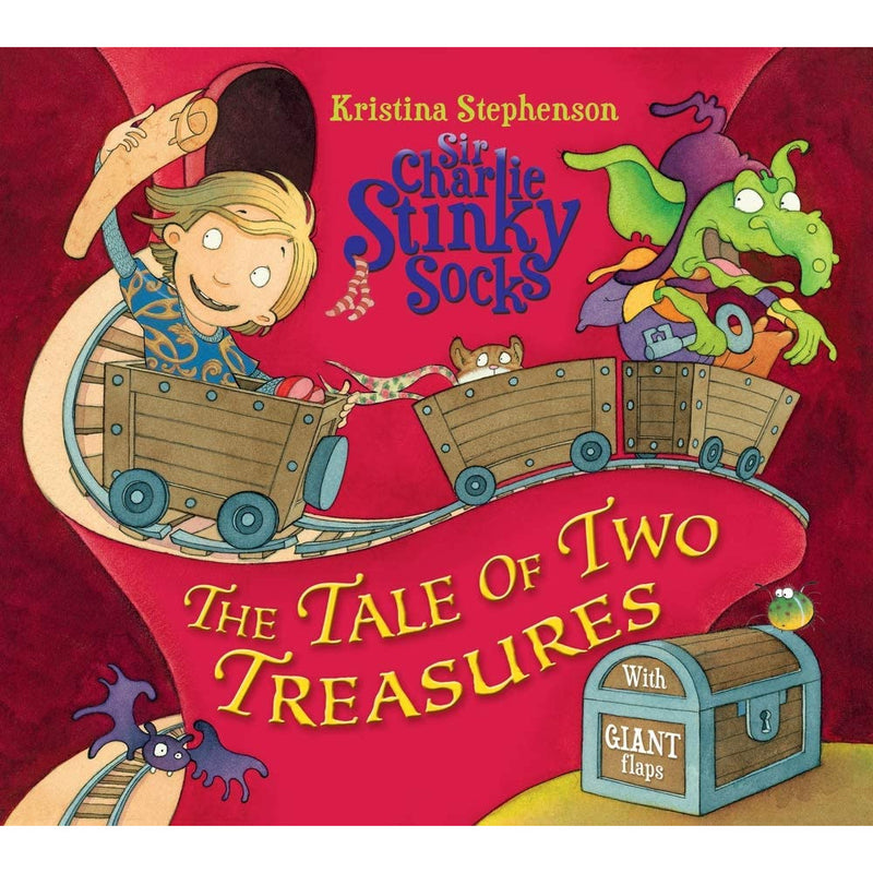 Sir Charlie Stinky Socks book collection by Kristina Stephenson, featuring colorful illustrated covers from the seven-book set.