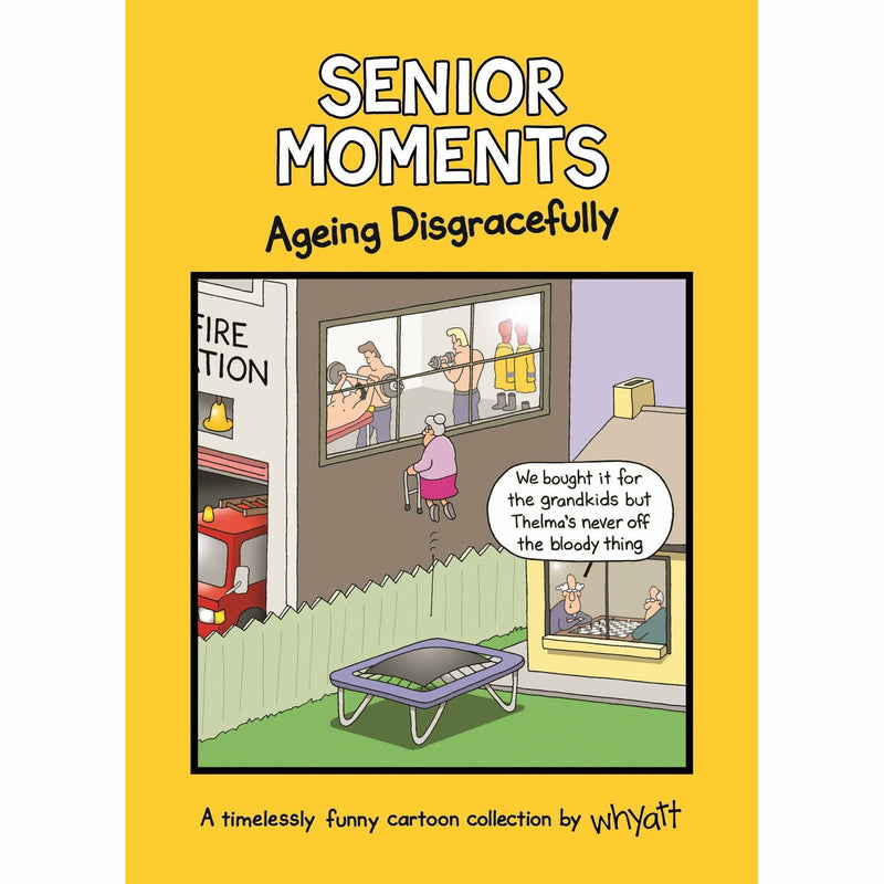Three-book collection set of Senior Moments Series by Tim Whyatt, featuring humorous titles on aging and Christmas themes, published by Studio Press.