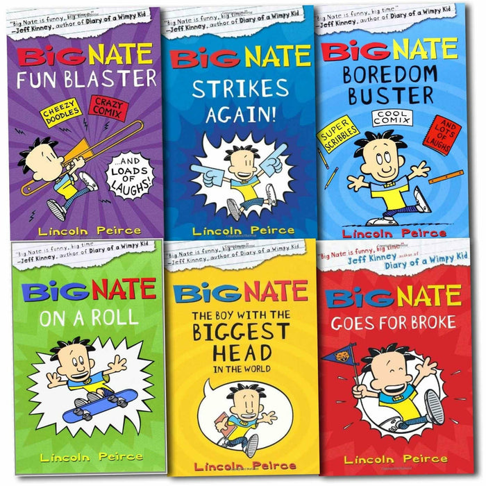 Big Nate Series Collection Lincoln Peirce 6 Books Set - The Book Bundle