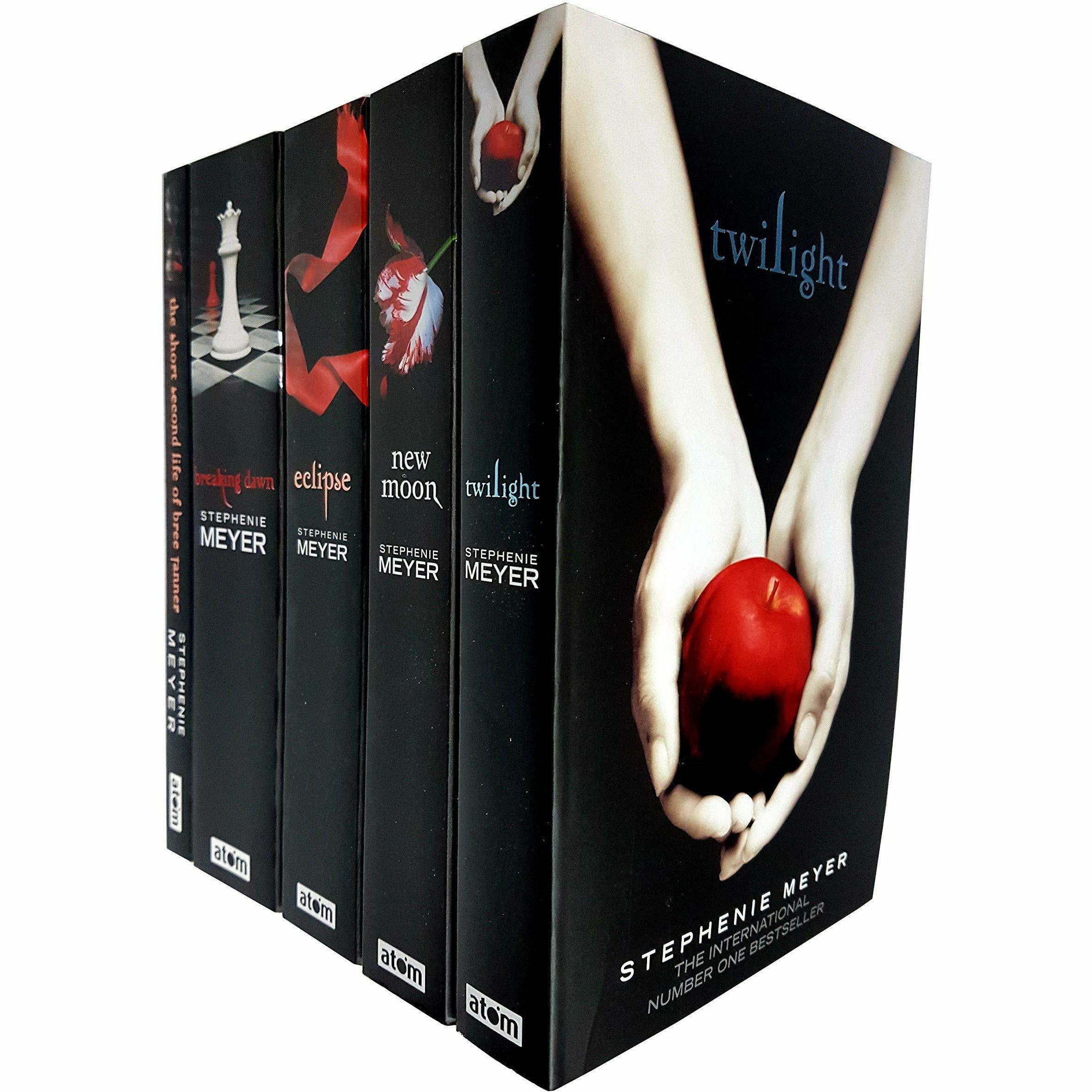 Twilight Saga Black Cover Stephenie Meyer 5 Books Collection set (Breaking Dawn, Short Second Life Of Bree Tanner & More)