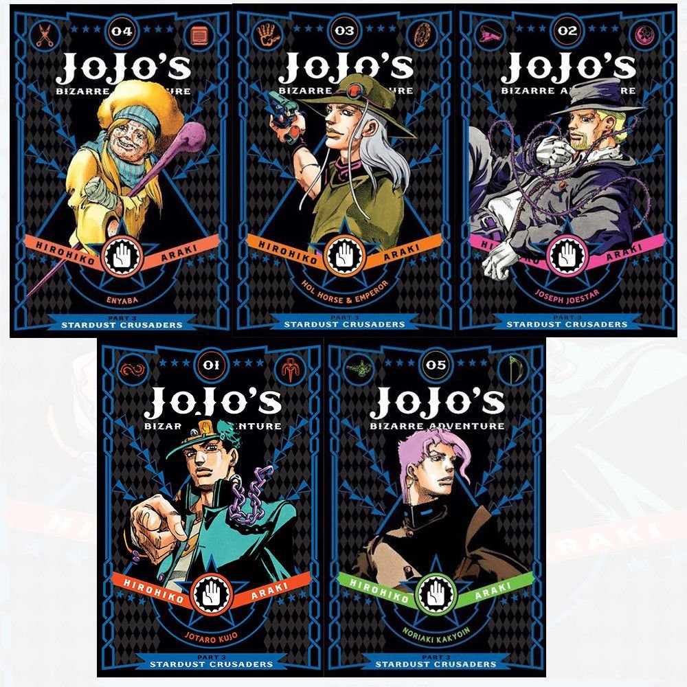 JoJo's Bizarre Adventure 5 Book Set Hirohiko Araki Hardcover — The