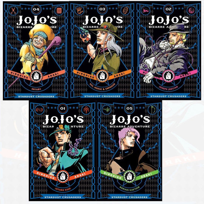 Jojo's Bizarre Adventure Part 3 Stardust Crusaders Vol(1-5) Collection 5 Books Set By Hirohiko Araki - The Book Bundle