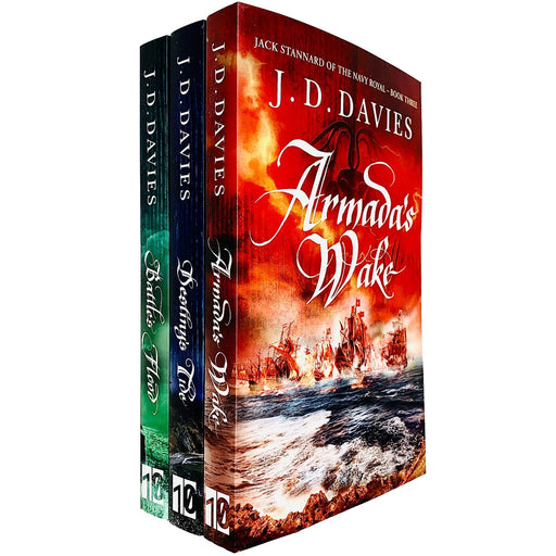 J D Davies Jack Stannard of the Navy Royal Series Collection 3 Books Set (Destiny's Tide, Battle's Flood, Armada's Wake) - The Book Bundle