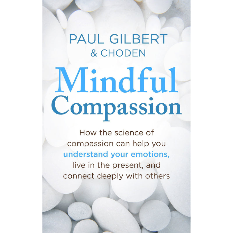 Set of three paperback books on self-compassion by Paul Gilbert and Kristin Neff, including titles on mindfulness and compassion.