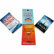 Collection of four paperback fiction books including The Silent Patient, The Flatshare, Blood Orange, and more by Alex Michaelides.
