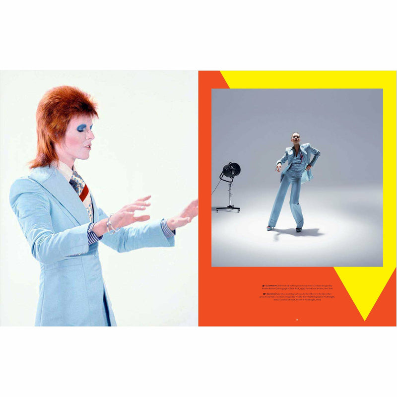 Hardcover David Bowie Is exhibition catalogue by V&A Publications, featuring images of Bowie’s art and music memorabilia.