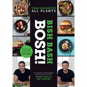 Set of 4 non-fiction cookbooks including Bosh Simple Recipes and Bish Bash Bosh by Ian Theasby and Henry Firth, featuring mixed formats.