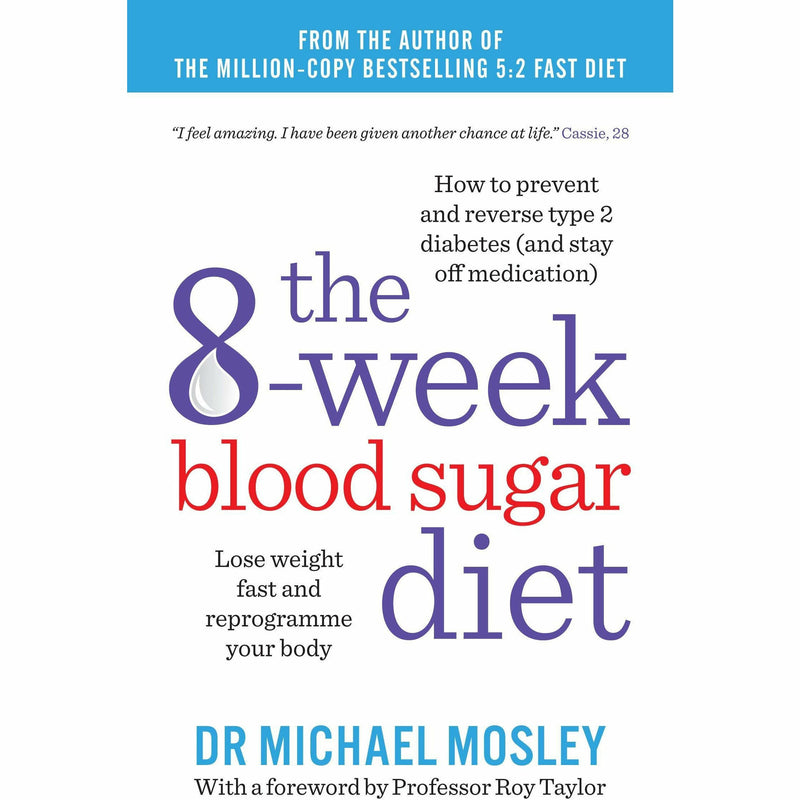 Collection of five paperback books on blood sugar diet, fast metabolism, and healthy living by Michael Mosley and Iota, displayed together.