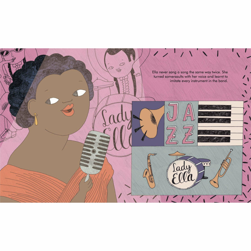 Hardcover of "Little People, BIG DREAMS: Music Stars" by Isabel Sanchez Vegara, featuring colorful illustrations of famous musicians.