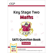 CGP KS2 Maths Targeted SATS Question Book Standard Level, Advanced Level, Stretch Ages 10-11 Collection 4 Books Set - The Book Bundle