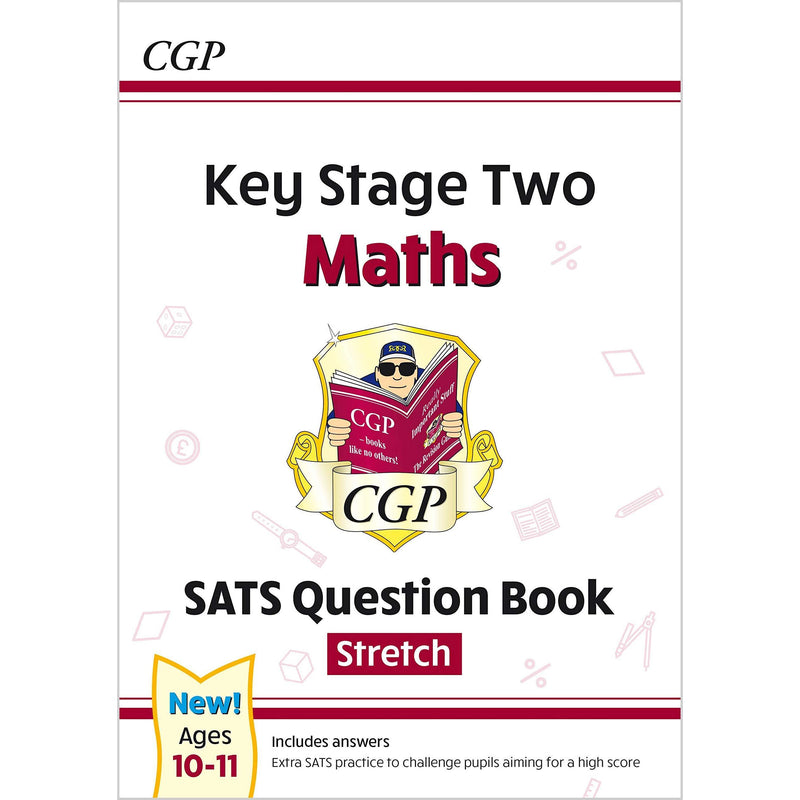 CGP KS2 Maths Targeted SATS Question Book Standard Level, Advanced Level, Stretch Ages 10-11 Collection 4 Books Set - The Book Bundle