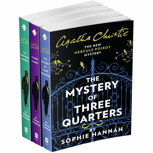 The New Hercule Poirot Mysteries Agatha Christie Series Books 1 - 3 Collection Set By Sophie Hannah The Monogram Murders, Closed Casket & The Mystery - The Book Bundle