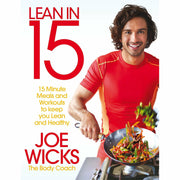 Lean In 15 book collection by Joe Wicks, featuring four paperback non-fiction books with blue covers and bold titles.