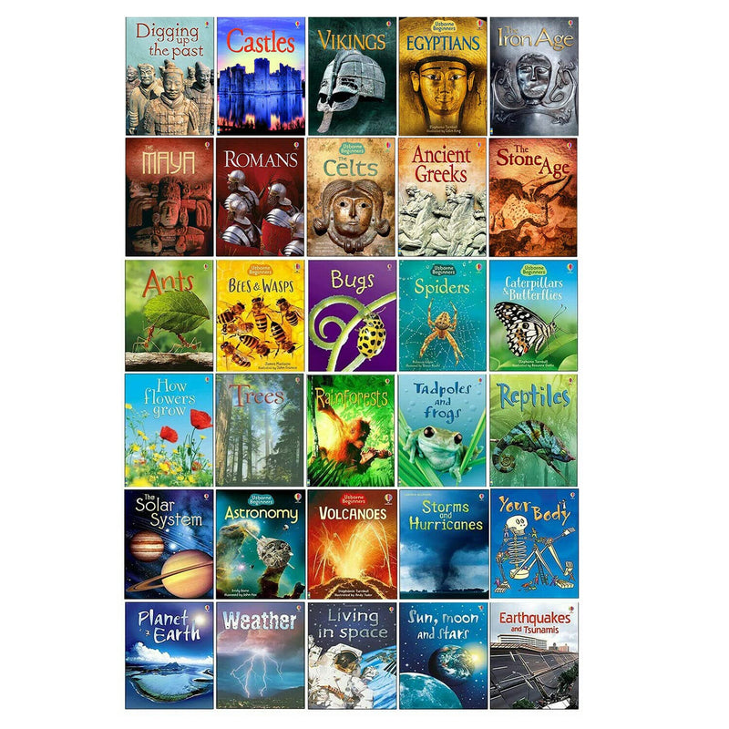 Usborne Beginners History, Nature & Science Collection 30 Books Set - The Book Bundle