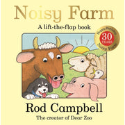Rod Campbell Oh Dear, Noisy Farm & Dear Zoo 3-book collection set for ages 3-5, featuring colorful board books from Macmillan Children's Books.