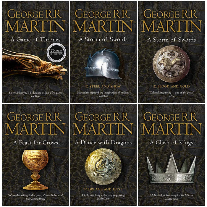 A Song of Ice and Fire Series 6 Books Collection Set By George R.R. Martin - The Book Bundle