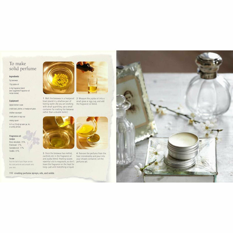 Hardcover book titled "Perfume: The Art and Craft of Fragrance" by Karen Gilbert, featuring a cover with perfume bottles and floral designs.