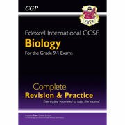 Set of three CGP International GCSE science books including Biology, Physics, and Chemistry paperbacks by CGP for exam prep.