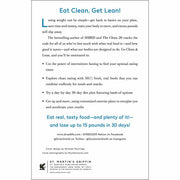 Paperback of "Clean & Lean: Eat Clean, Get Lean" by Ian Smith, featuring a clean design with the book cover visible.